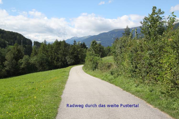 Auf dem Pustertal-Radweg