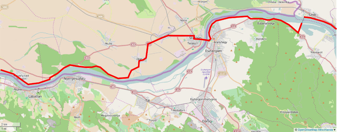 Donau-Radweg Karte Wien-Bratislava-Etappe-5